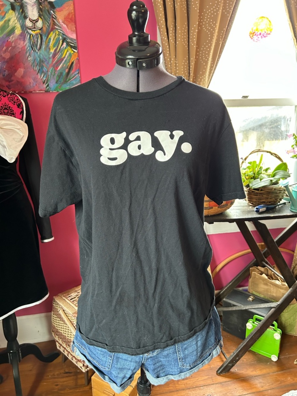 Black 'gay.' Graphic Tee - Unbranded